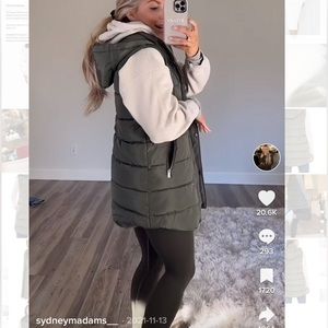 Sebby long puffer vest